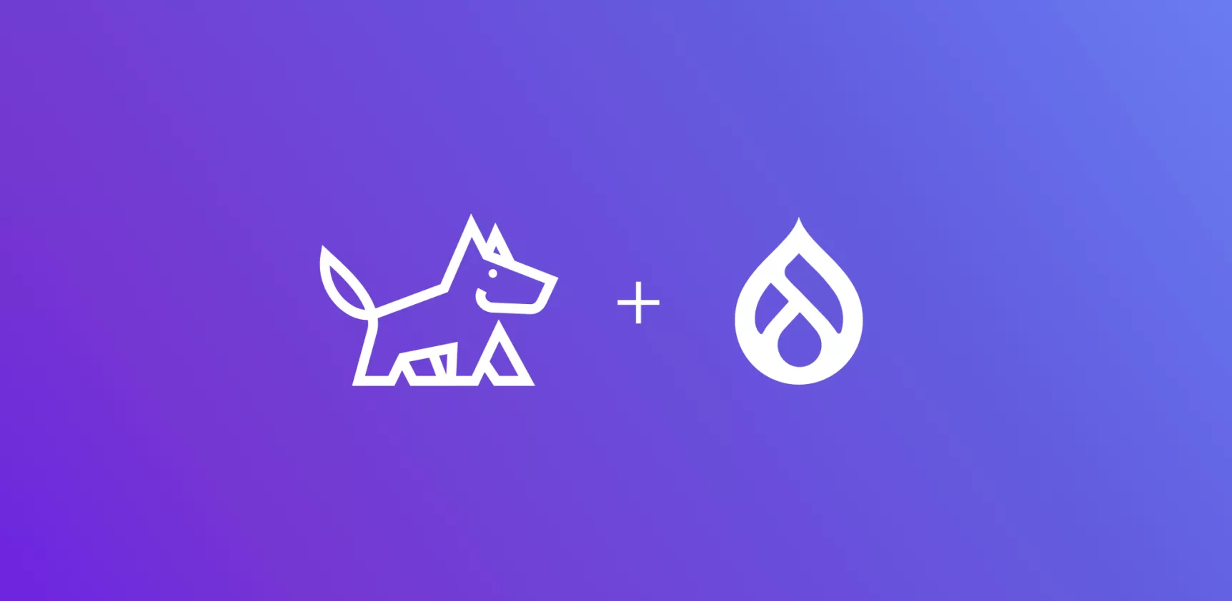 WhiteDog Consulting logo + Drupal logo