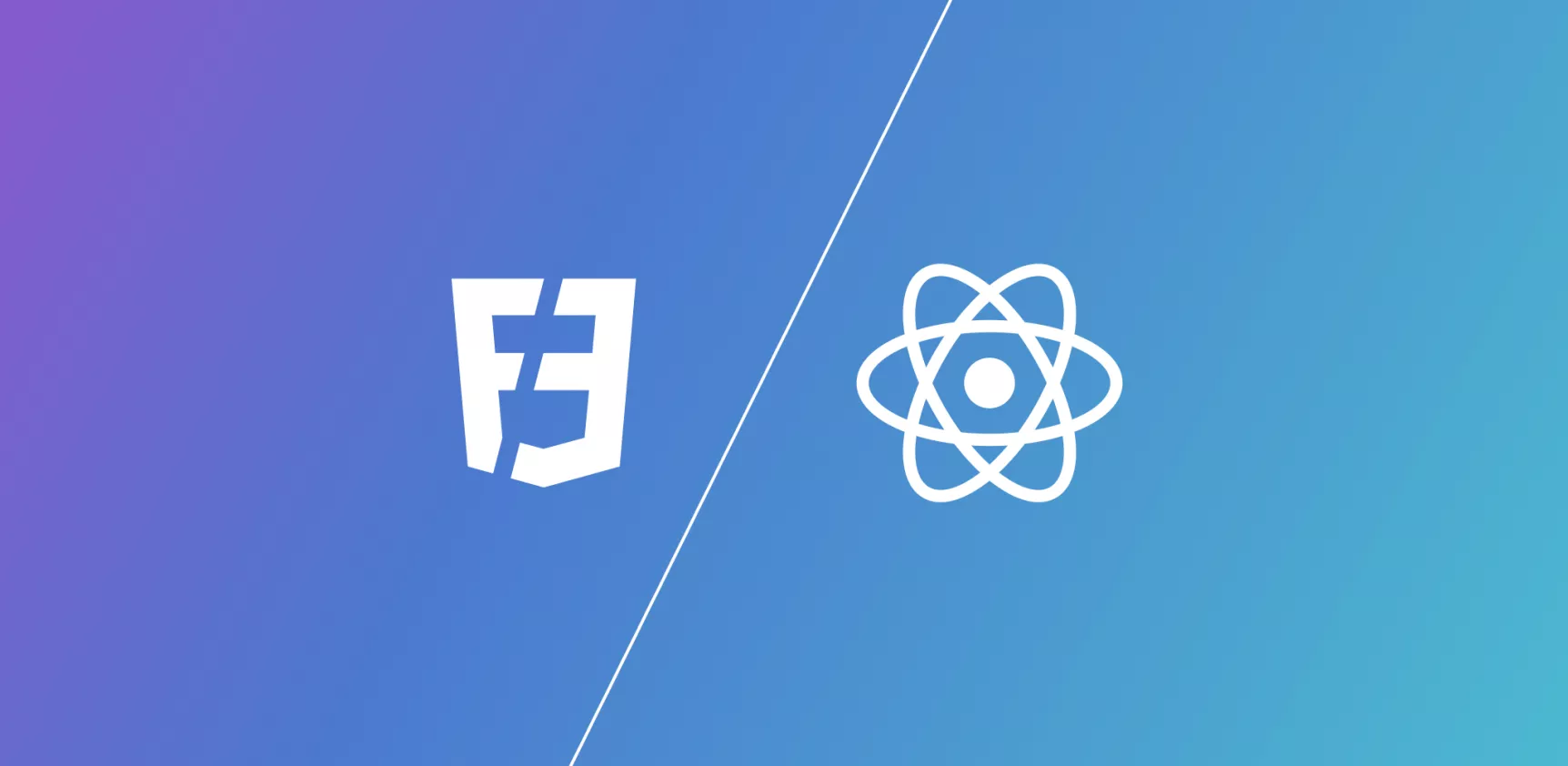 Front-End logo and React logo