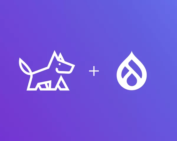 WhiteDog Consulting logo + Drupal logo