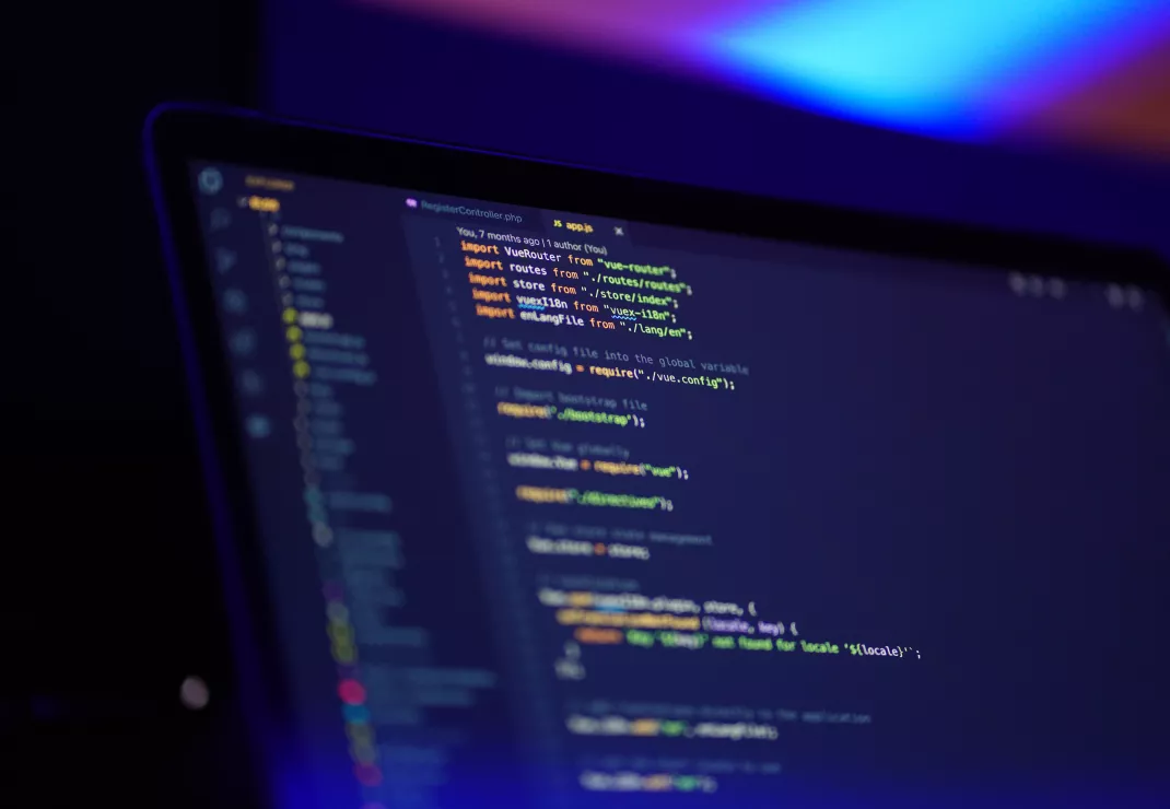 Computer monitor with front-end code